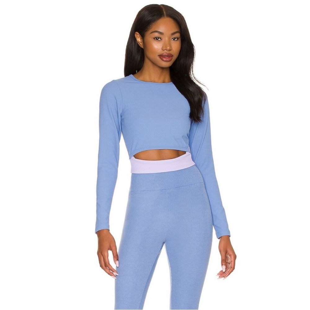 Thermal Club Top in Cloudy Blue & Lavender